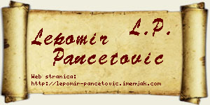 Lepomir Pančetović vizit kartica